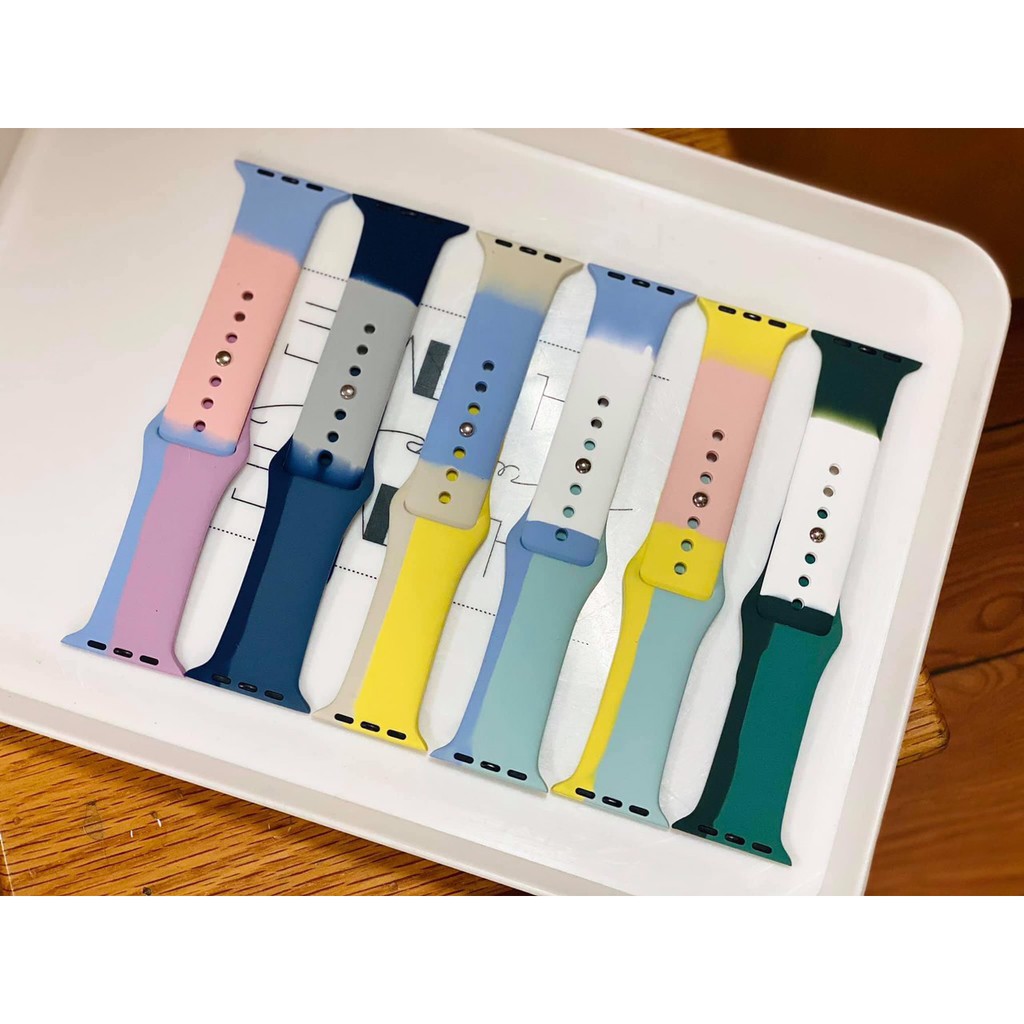 [Hot] Dây cao su Apple Watch sport band phối màu đủ size 38/40/42/44mm