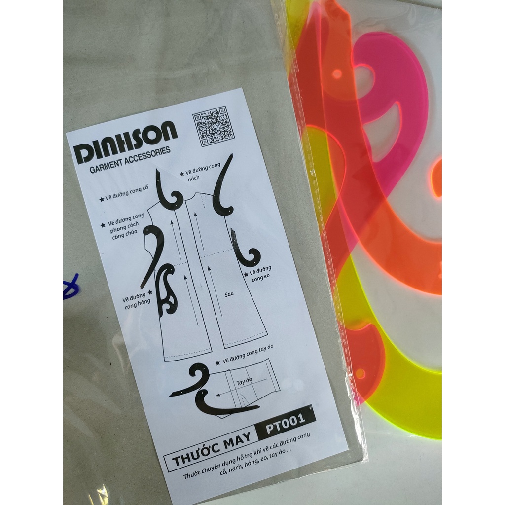 Bộ 3 thước vẽ đường cong PT