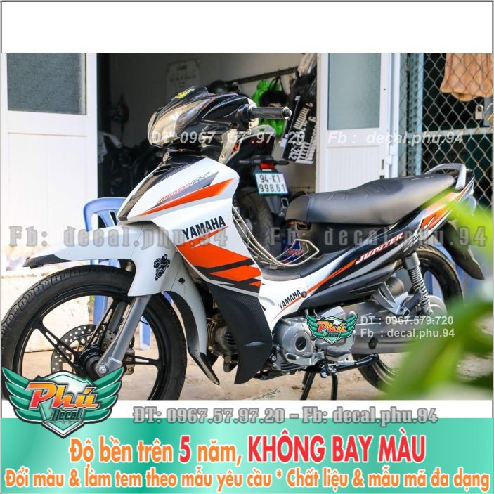 Tem rời jubiter Đen Trắng Cam (H) -1