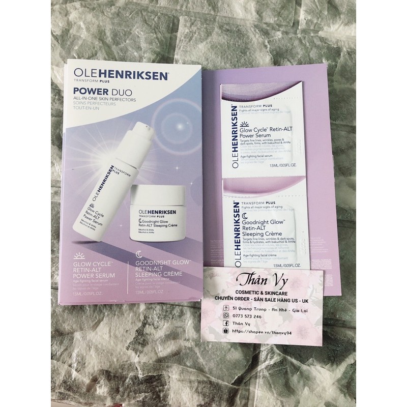 (Mẫu thử ) tinh chất dưỡng da và mặt nạ ngủ đêm Ole Henriksen Retin-Alt Power Serum