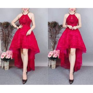 Đầm đuôi tôm cổ yếm đính hạt