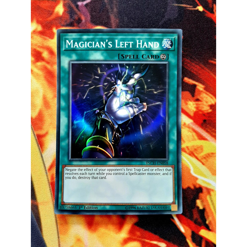 THẺ BÀI YUGIOH Magician's Left Hand - INCH-EN058 - Super Rare 1st Edition