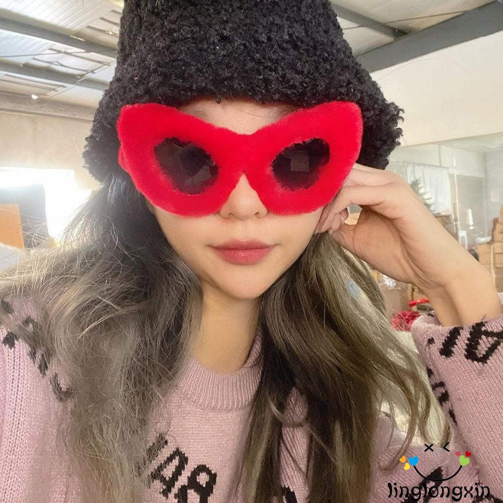 Linglongxi2 Kính Râm Lông Xù Siêu Nhẹ Dành Cho Người Lớn Lái Xe / Đạp Xe