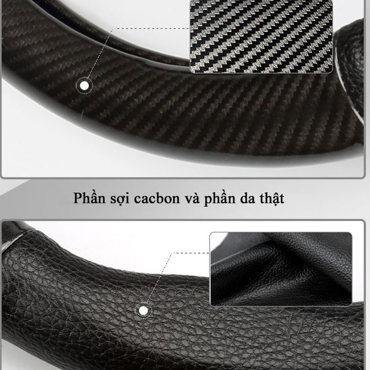 Bọc vô lăng CACBON xe Toyota Vios,Innova,Fortuner,Camry,Altis,Yaris,,Avalon,Avanza,Rush,Cross, Raize,Veloz BVL-CA001