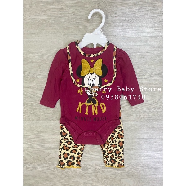 Set body tay dài cotton xuất dư disney cho bé trai và gái