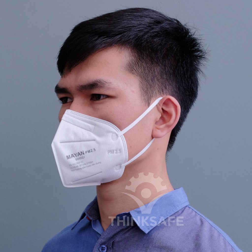Khẩu trang Mayan BH9501 N95- Chống bụi, Ngăn Vi Khuẩn 99%, Lọc Bụi 95% PM2.5, phòng dịch Túi 2 cái - Bảo Hộ Thinksafe