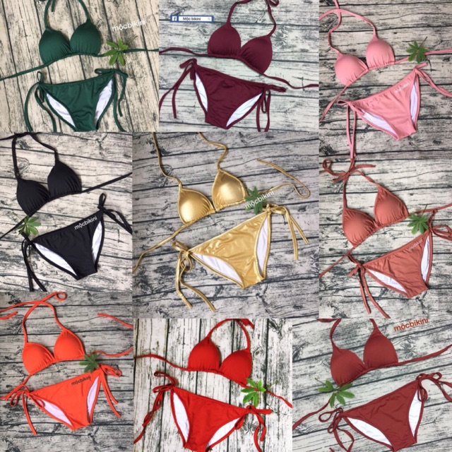 Bikini 2 mảnh basic - màu tuỳ chọn - Ảnh thật 