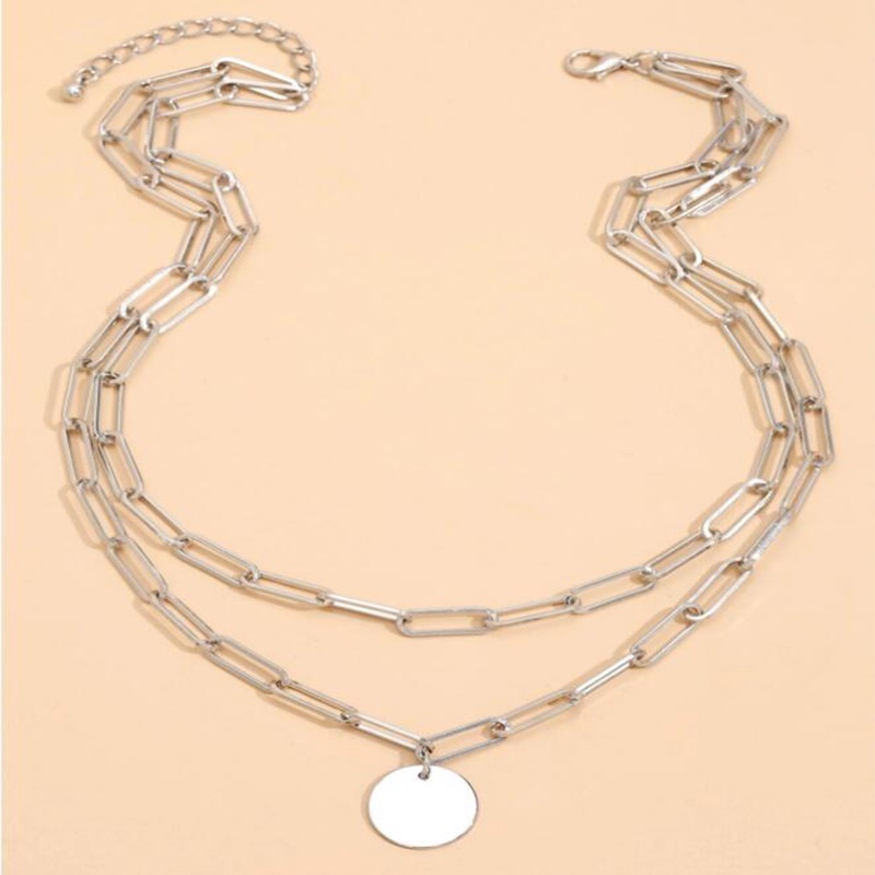 Vòng cổ Nhiều Lớp Mặt Tròn Phong Cách Vintage Thời Trang 2022 Dành Cho Nữ