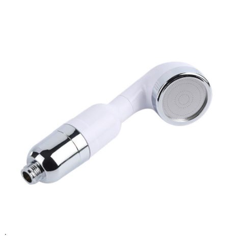 Bộ củ sen chất liệu hợp kim một đường nước lạnh + Tay sen nhựa ABS trắng Bóng lọc to đủ bộ - QM.CS02.TS014B3