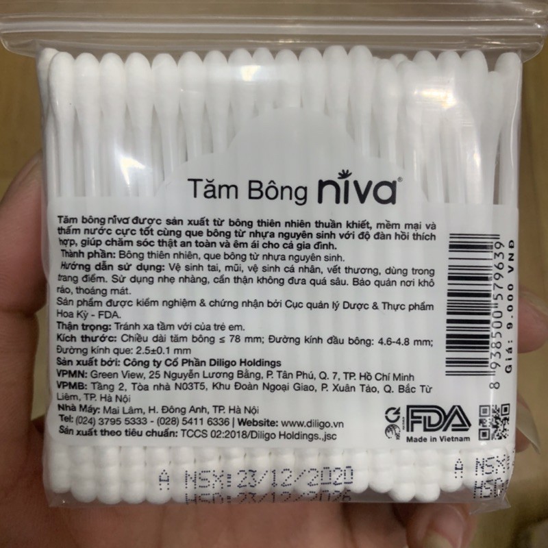 Tăm bông Niva Cotton Buds 100 que