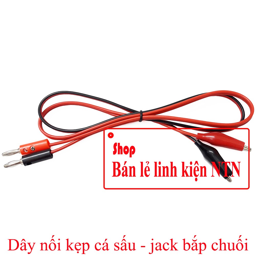 Dây nối kẹp cá sấu - jack bắp chuối