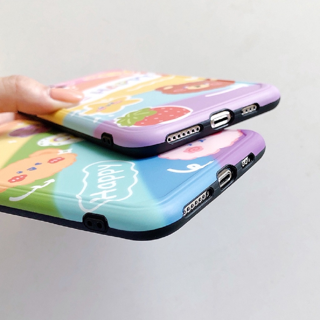 Ốp Lưng Ip⚡ Ốp Ip Gấu Thỏ Cầu Vồng ⚡ iP 6/6s/6plus/7/8/7plus/8plus/x/xs/xs max/11/11promax