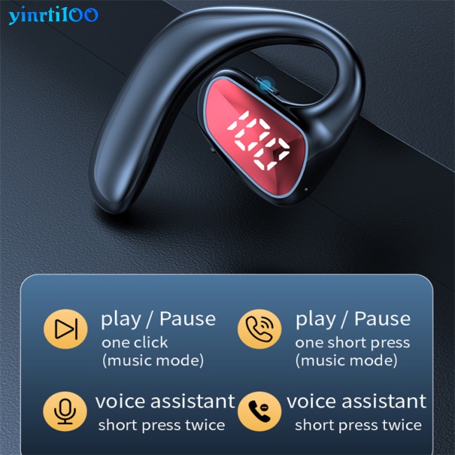 Tai Nghe Nhét Tai Yinrti100 M-k8 Kết Nối Bluetooth Chống Nước Phong Cách Doanh Nhân