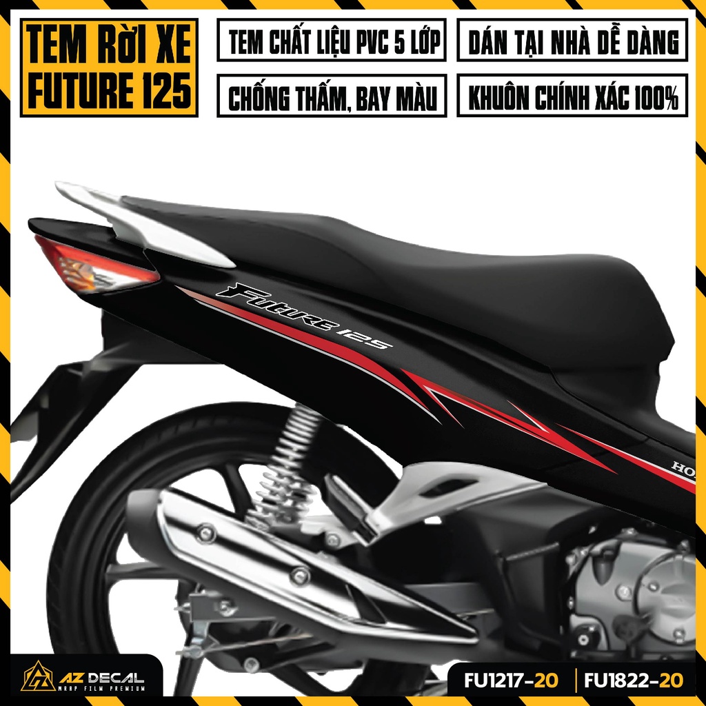 Tem Dán Xe Future FI 125 Thiết Kế Tem Chỉ Tinh Tế | FU-20 | Team Decal Rời Cao Cấp Chống Phai Màu Dễ Dán