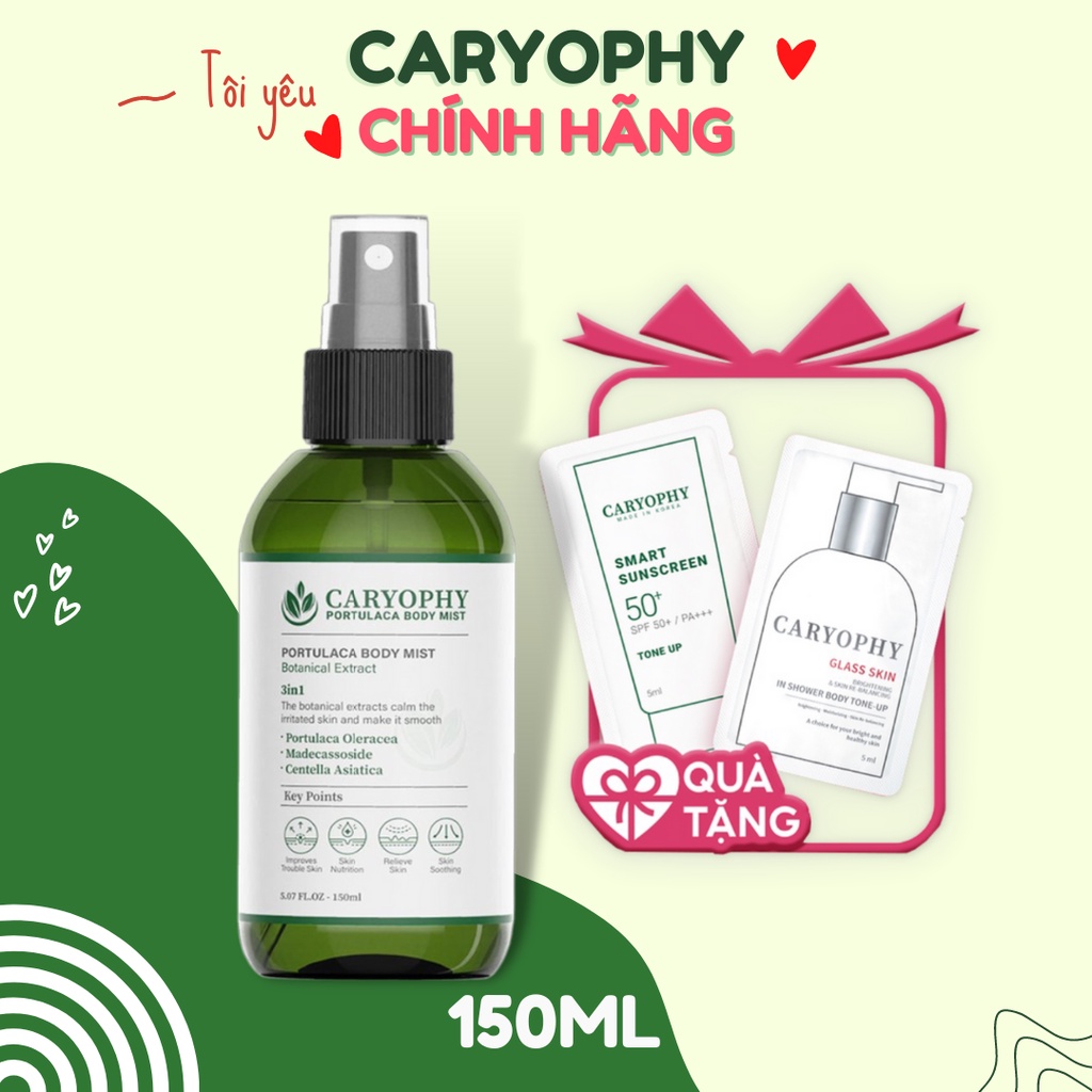 Mụn lưng body mist Caryophy giảm thâm mụn lưng, toàn thân caryophy 150ml