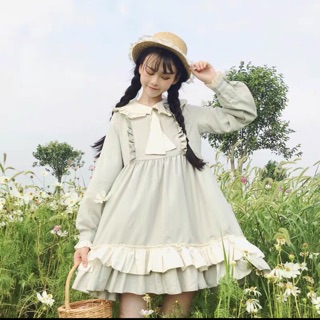 Váy lolita màu be siêu yêu ( hàng oder không huỷ )