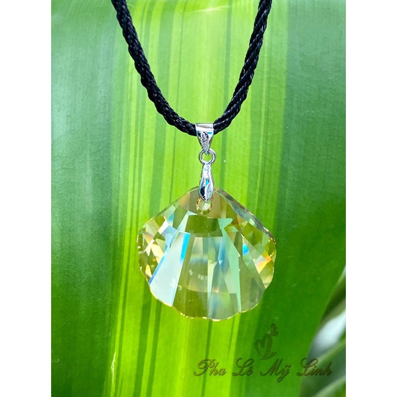 Mặt dây pha lê Swarovski hình con sò 28mm