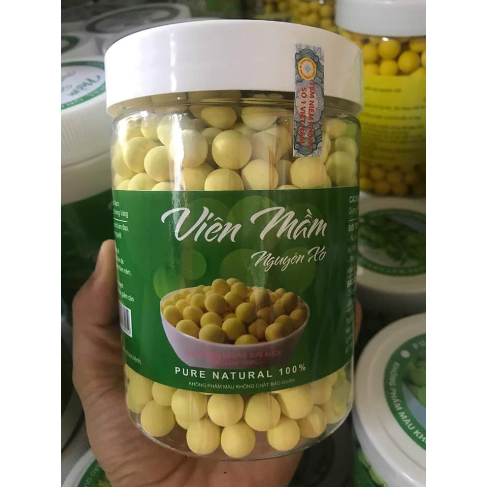 Kẹo mầm đậu nành nguyên sơ - hũ 500g - date dài có giấy ATTP và mã vạch