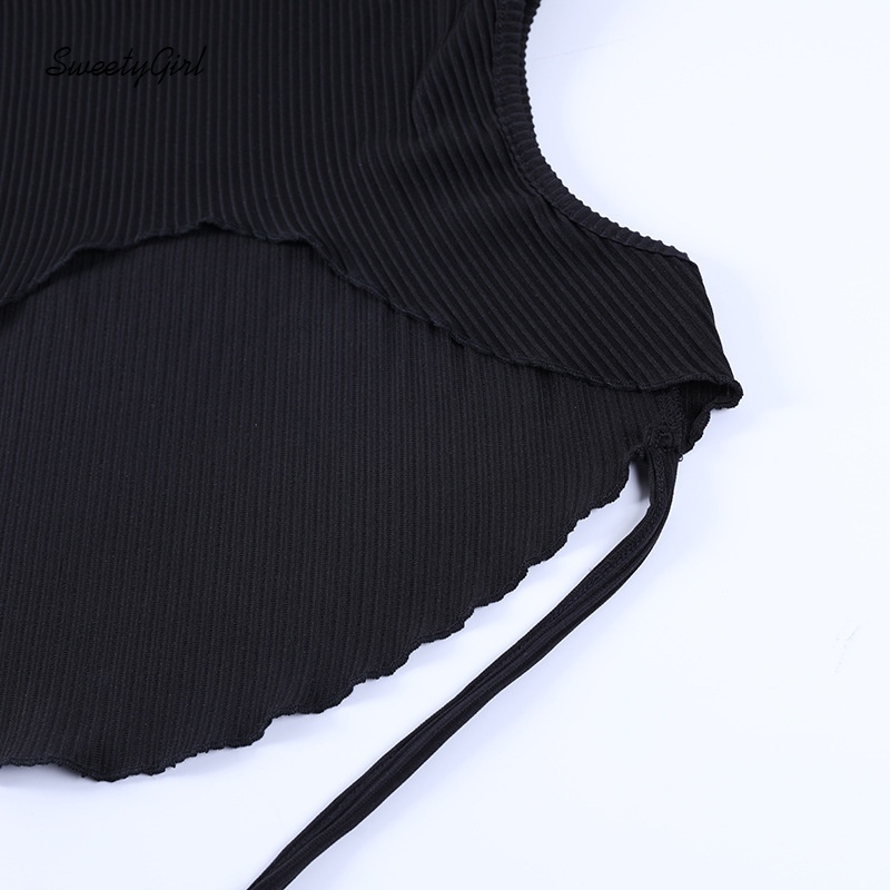 Áo Tank Top Cổ Cao Hở Lưng Màu Trơn Dáng Ôm Thời Trang Quyến Rũ Cho Nữ