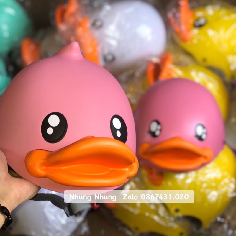 Nón bảo hiểm con vịt vàng siêu cute B DUCK cho bé và người lớn