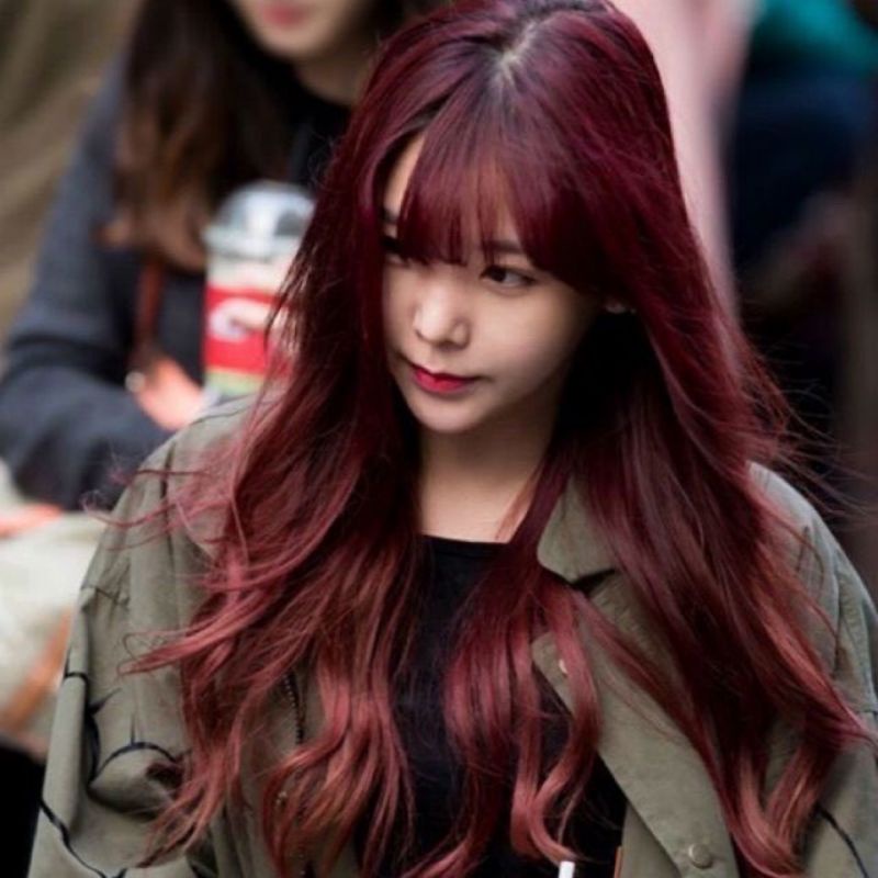 Thuốc màu nhuộm tóc đỏ rượu vang 8/55 Light Intense violet red blonde - kèm trợ nhuộm