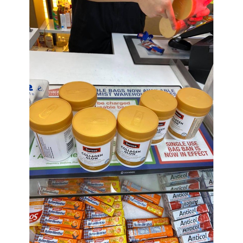 [Hàng đủ bill Chemist] Viên uống bổ sung Swisse Beauty Collagen Glow with Collagen Peptides 60v Úc | BigBuy360 - bigbuy360.vn