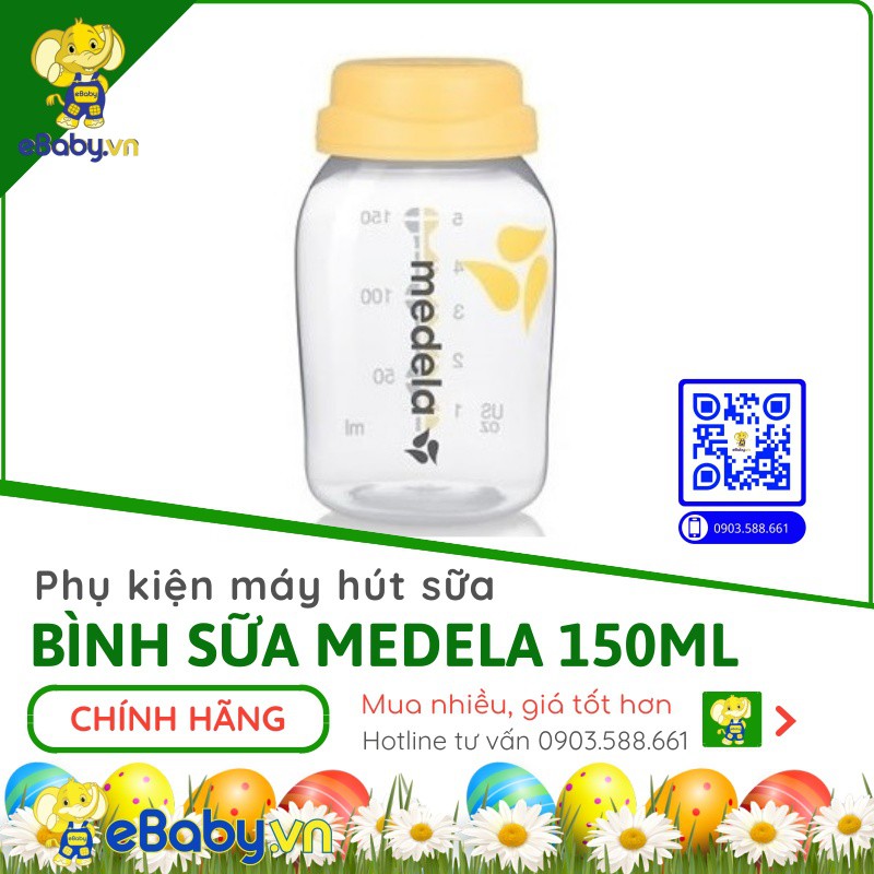 Bình trữ sữa 150ML -  HÀNG CHÍNH HÃNG - Bình chứa sữa 150ML (Dùng cho mọi loại máy của MedeIa)