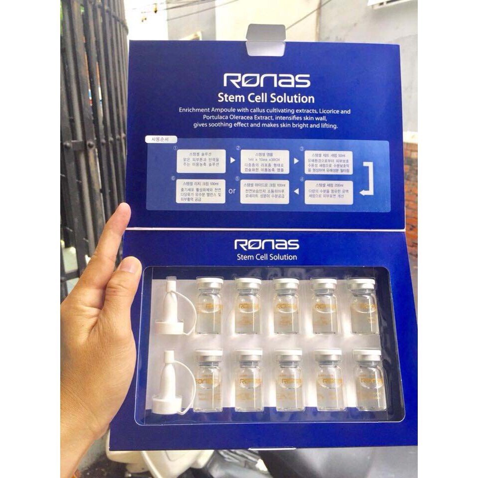 Tế Bào Gốc Ronas Hàn Quốc Làm Trắng Da ( Hộp 10 Lọ ) Date Mới | BigBuy360 - bigbuy360.vn