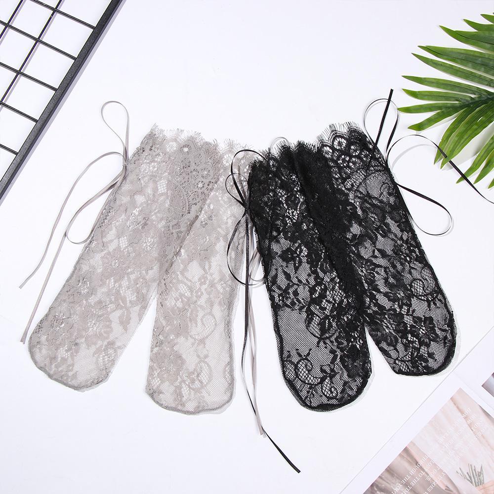 UPSTOPVN Tất Đen Trong Suốt Co Dãn Phong Cách Retro