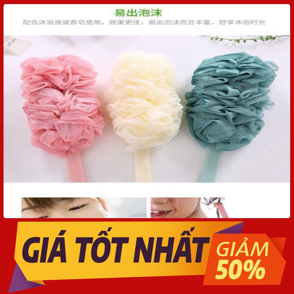 [Sale toàn shop] Bông tắm có cán dài