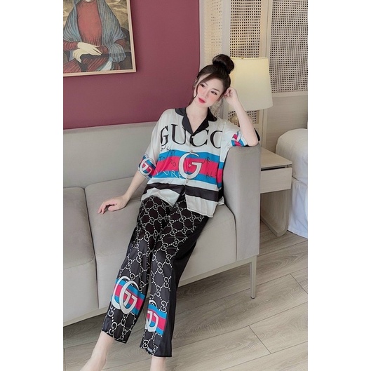 Pijama lụa LATIN mẫu chuẩn nhà Nhi tay ngắn siêu xinh 💕 | BigBuy360 - bigbuy360.vn