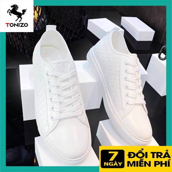 Giày sneaker nam trắng, giày thể thao nam giá rẻ mã OTN21