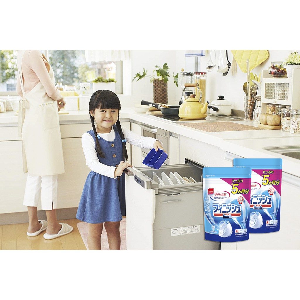 Bột rửa chén Finish Baking Soda Power & Pure Powder 800g