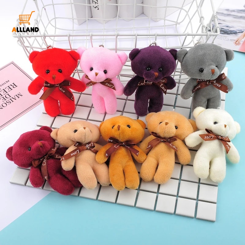 Móc khóa gấu Teddy nhồi bông dễ thương 12cm