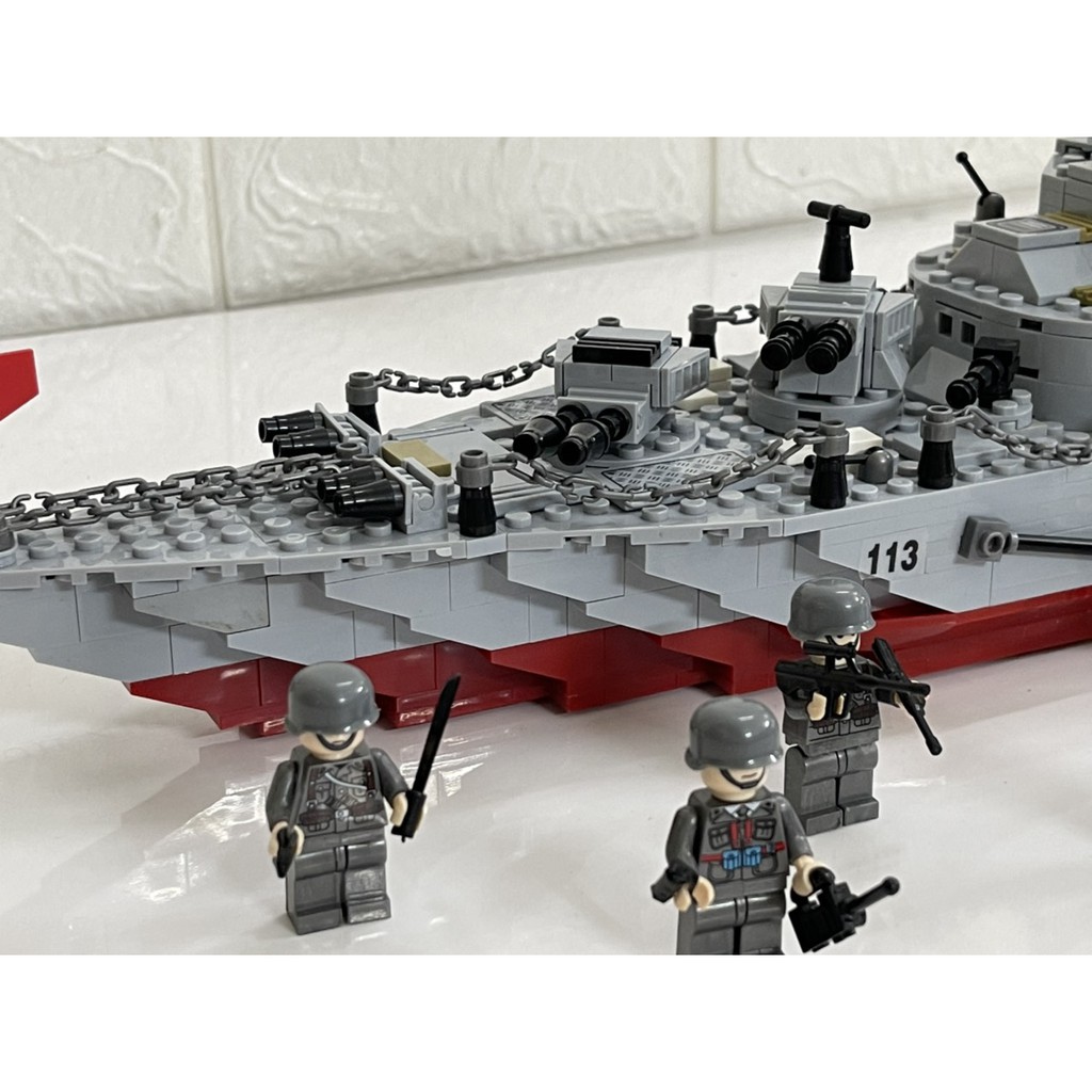 [Hàng Chính Hãng] Bộ Đồ Chơi Xếp Hình BATTLESHIP Lắp Ráp Kiểu LEGO Mô Hình Chiến Hạm, Tuần Dương Hạm Với 1000+ Mảnh Ghép