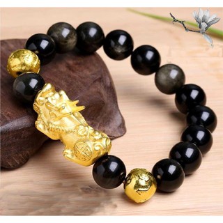 Vòng tay phong thủy tài lộc tỳ hưu mạ vàng 24k mang tài lôc may mắn cho chủ nhân