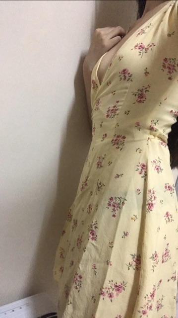 đầm hoa wrap dress hm