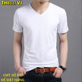 Áo thun nam cổ tim