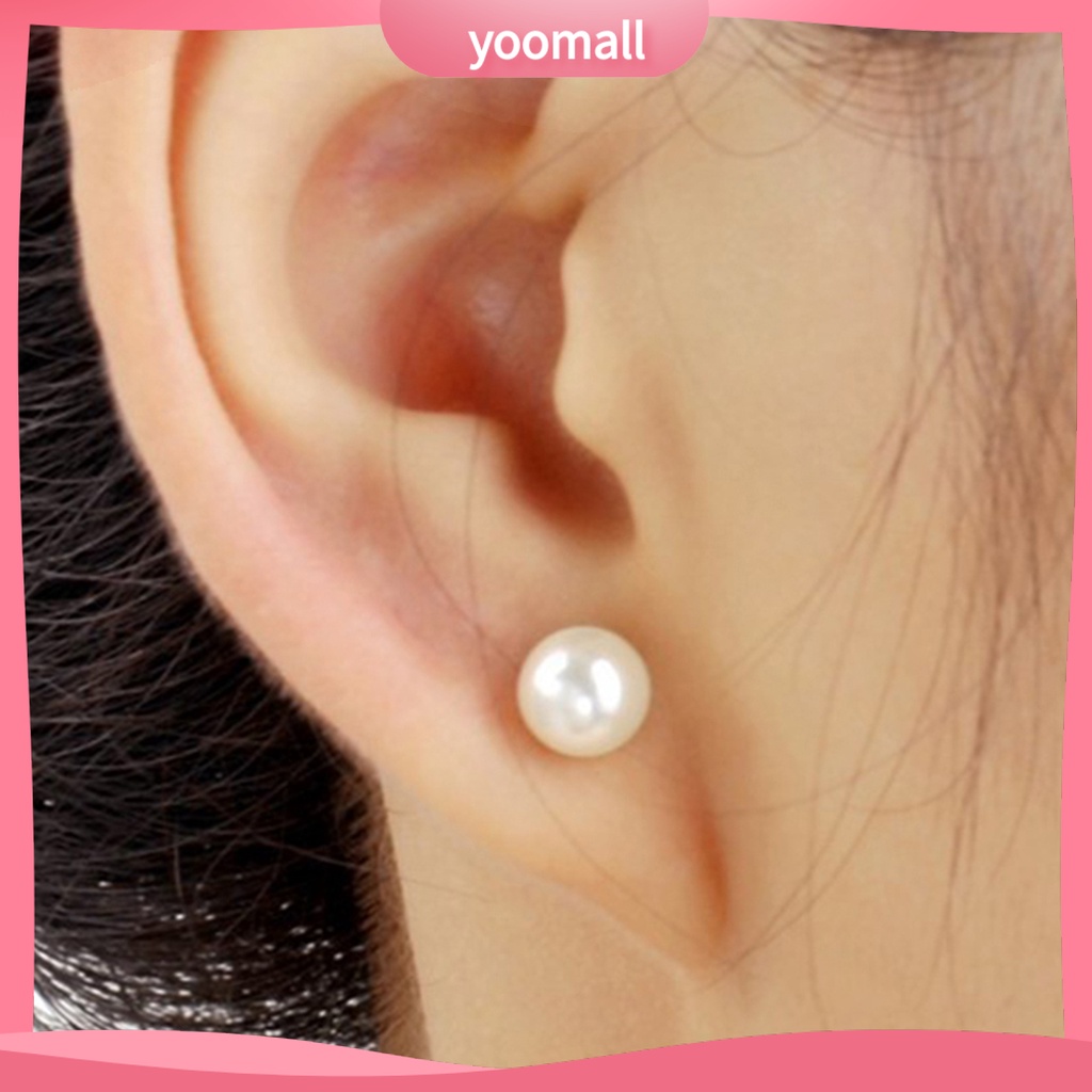 Khuyên tai giả ngọc trai kiểu dáng đơn giản thời trang cho nữ