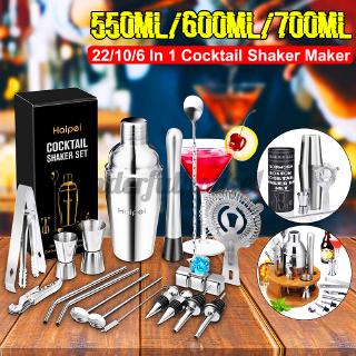 Bộ 22 dụng cụ pha chế cocktail bằng thép không gỉ