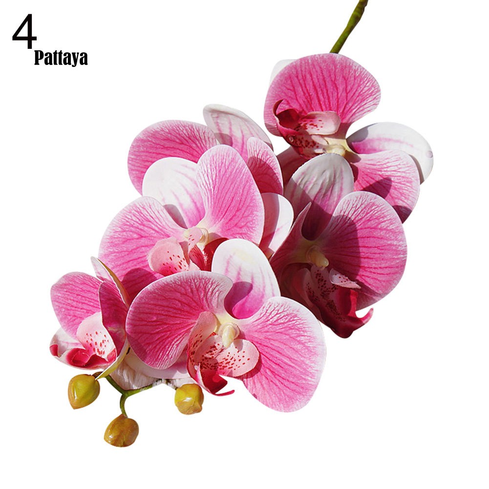 1 Cành Hoa Lan Nhân Tạo Có Thể Uốn Cong Được Dùng Để Trang Trí
