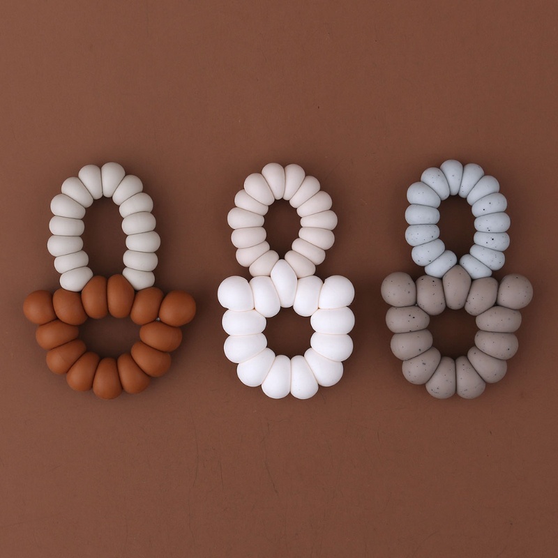 Vòng Tay Đồ Chơi Hạt Silicone Cấp Thực Phẩm Cho Bé Gặm Nướu