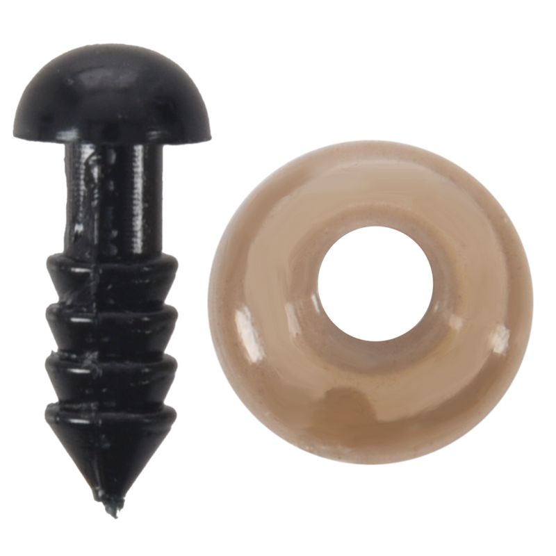 Set 100 Vòng Đệm Bằng Nhựa Màu Đen Kích Thước 6mm Cho Mắt Thú Nhồi Bông / Teddy