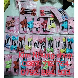 sét 2 kẹp tóc nơ