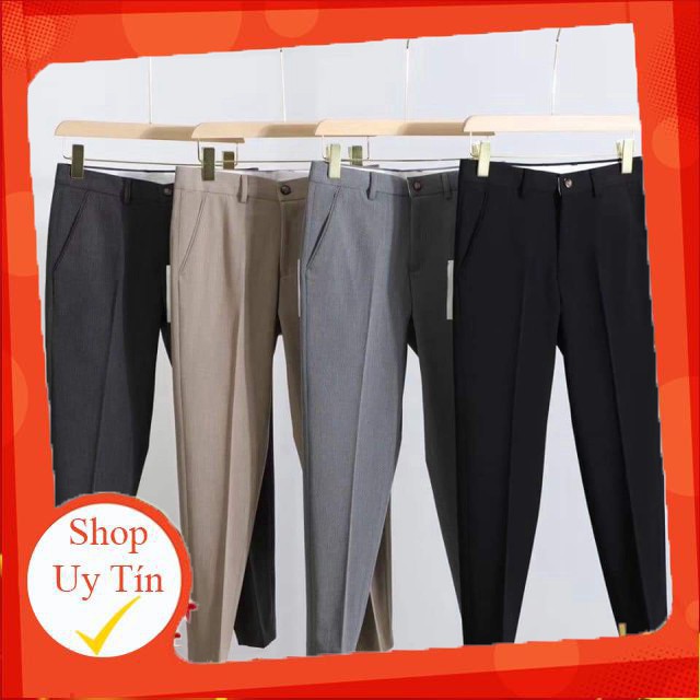 (6 MÀU )Quần âu nam KOREAN chất vải tuyết mưa dáng ôm body ,co giãn 4 chiều dáng ôm body chống nhăn ,chống xù tuyệt đối
