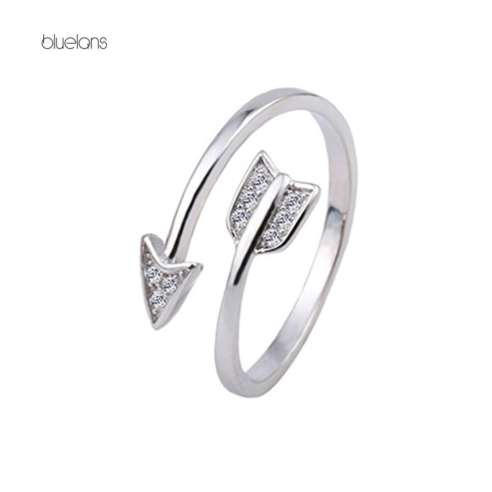 Nhẫn Đôi Hình Mũi Tên Đính Đá Thời Trang Cho Nam Nữ