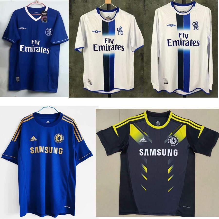 Áo Thun Bóng Đá Dài Tay Phong Cách Retro 2012 2013 2003 2005