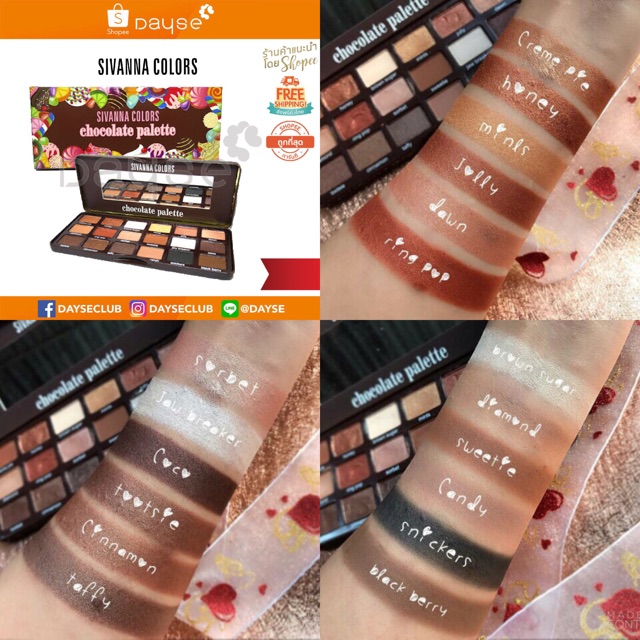 Bảng Phấn Mắt Cao Cấp 18 màu SIVANNA COLORS  Eyeshadow Palette HF7006