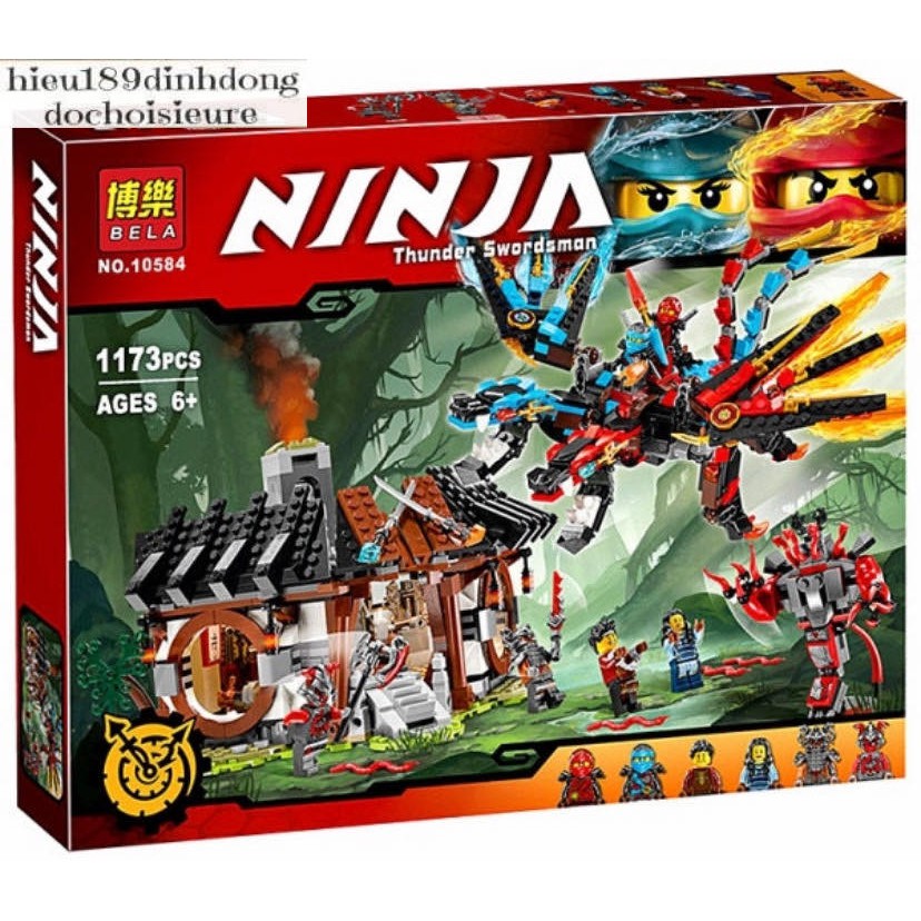 Lắp ráp xếp hình NOT Lego Ninjago movie 70627 Lepin 06041 SY861 Lele 31022 Bela 10584 : Lò Luyện Sức mạnh của rồng 2 đầu
