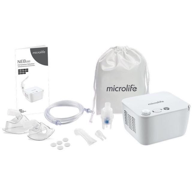 [CHÍNH HÃNG] Máy xông khí dung, mũi họng MICROLIFE NEB200 (Thụy Sĩ) hỗ trợ phòng, ngăn các bệnh đường hô hấp, mũi, xoang